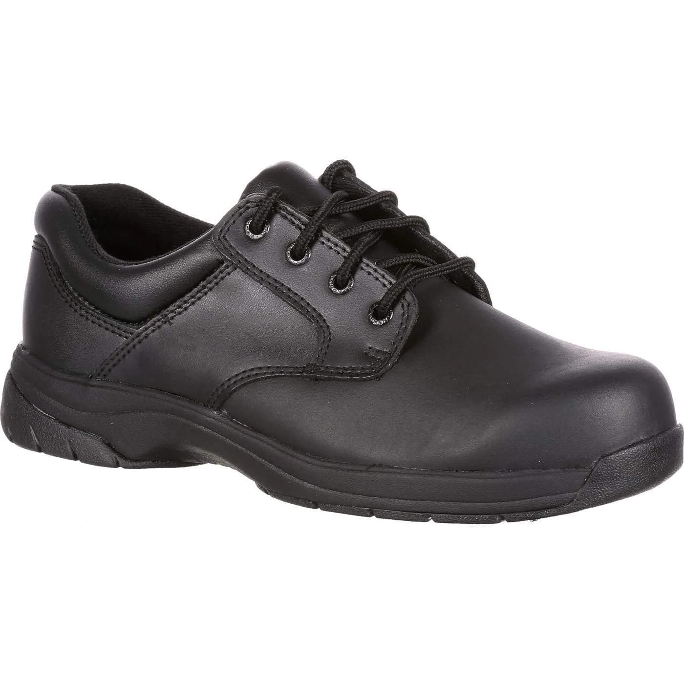 ROCKY SlipStop 911 Plain Toe Oxford Shoe, Black, Size 9(ME) | Water-Resistant Full-Grain Leather Work Shoe thumbnail 2