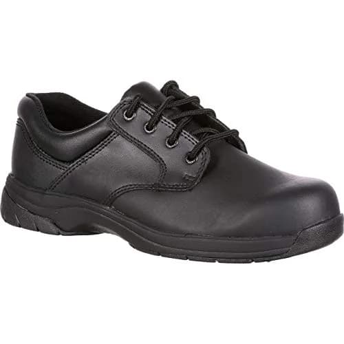 ROCKY SlipStop 911 Plain Toe Oxford Shoe, Black, Size 9(ME) | Water-Resistant Full-Grain Leather Work Shoe thumbnail 2