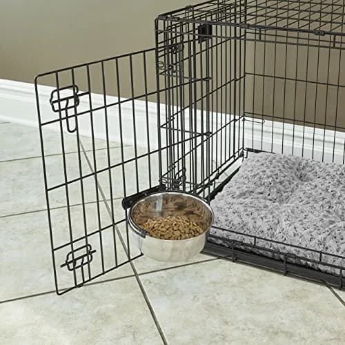 MidWest Homes for Pets Snap'y Fit Stainless Steel Pet Bowl 296ml (10 Ounces) | Secure Crate Mount for Small Dogs & Cats thumbnail 2