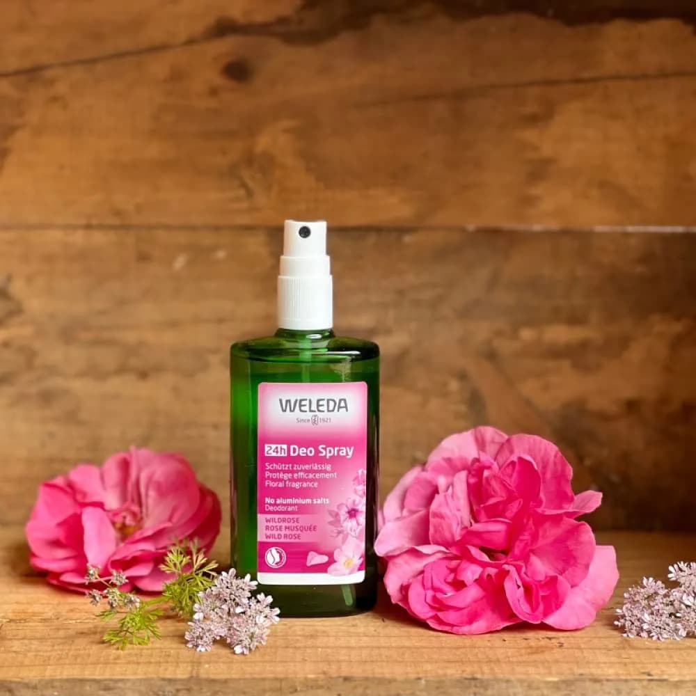 Weleda Wild Rose 24h Deodorant Spray 100ml (3.4 Fl Oz) | Natural Odor Control - view 2