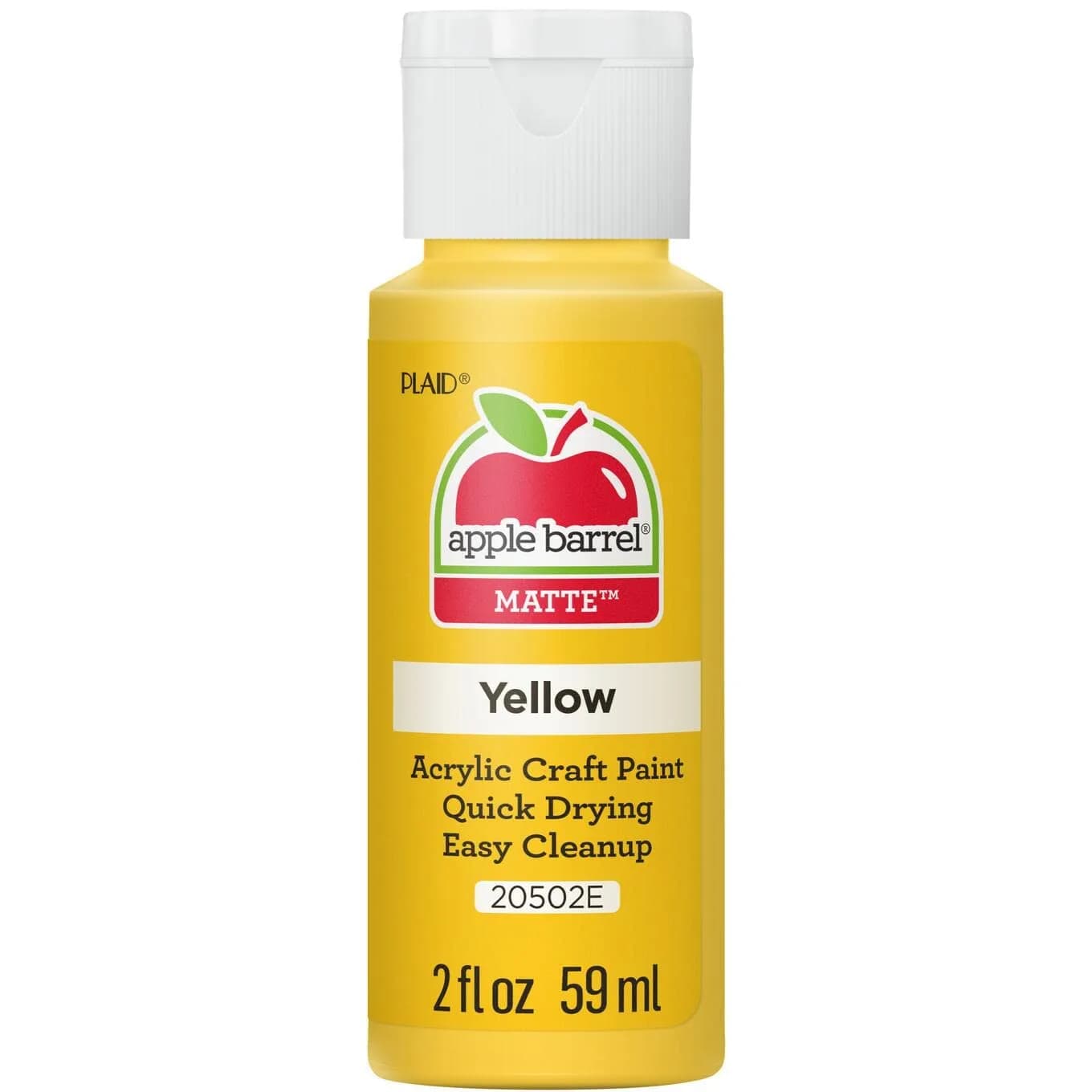 Apple Barrel Acrylic Paint Yellow 59ml (2 fl Oz) | Non-Toxic & Water-Based Craft Paint - main product image