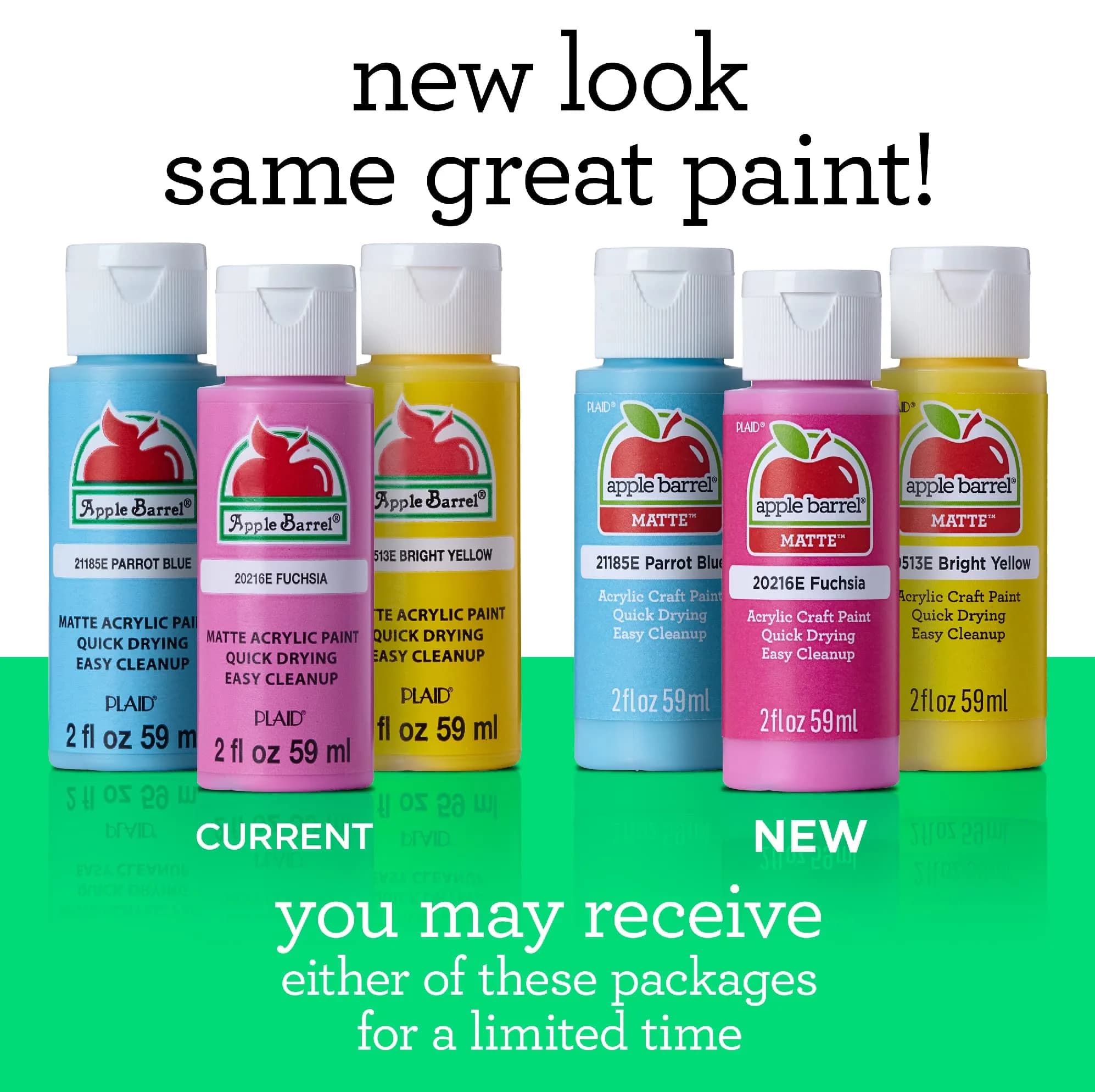 Apple Barrel Acrylic Paint Yellow 59ml (2 fl Oz) | Non-Toxic & Water-Based Craft Paint - view 2