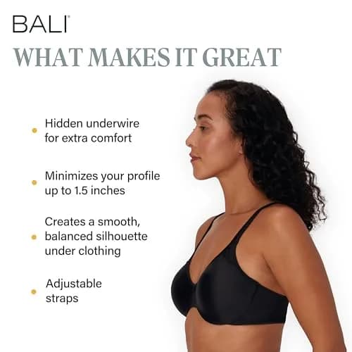 Bali Passion for Comfort Underwire Minimizer Bra 38DDD | Supports & Shapes thumbnail 2