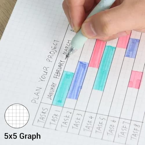 KOKUYO Campus Loose Leaf Paper B5 5mm Graph 50 Sheets 75 GSM Sarasara Smooth Writing 26 Holes | Japan Import thumbnail 3