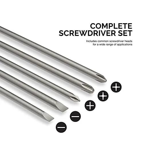 NEIKO Extra Long 12-Inch Phillips and Slotted Screwdriver Bit Set | 5-Piece | 30.48 cm (12 Inch) | Cr-V Steel | 1/4-Inch Hex Shank thumbnail 4