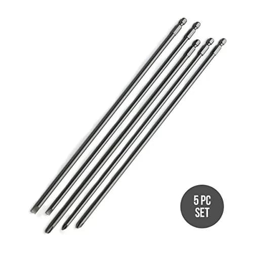 NEIKO Extra Long 12-Inch Phillips and Slotted Screwdriver Bit Set | 5-Piece | 30.48 cm (12 Inch) | Cr-V Steel | 1/4-Inch Hex Shank thumbnail 6