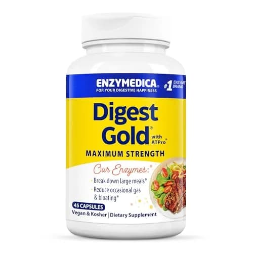 Enzymedica Digest Gold, Maximum Strength, ATPro Energy Support - 45 Caps | Fast-Acting Digestive Enzymes for Gas & Bloating thumbnail 1