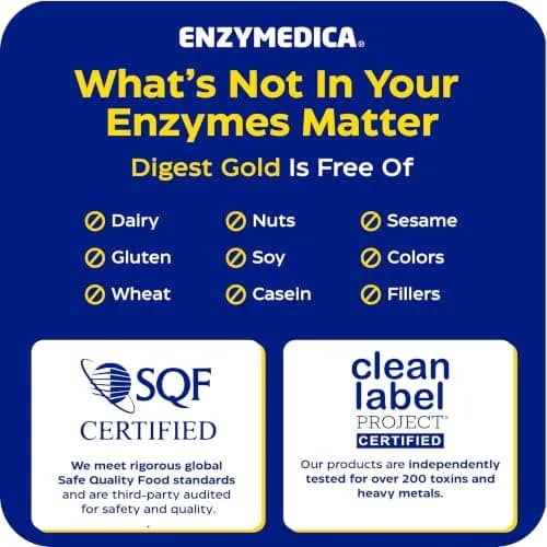Enzymedica Digest Gold, Maximum Strength, ATPro Energy Support - 45 Caps | Fast-Acting Digestive Enzymes for Gas & Bloating thumbnail 7