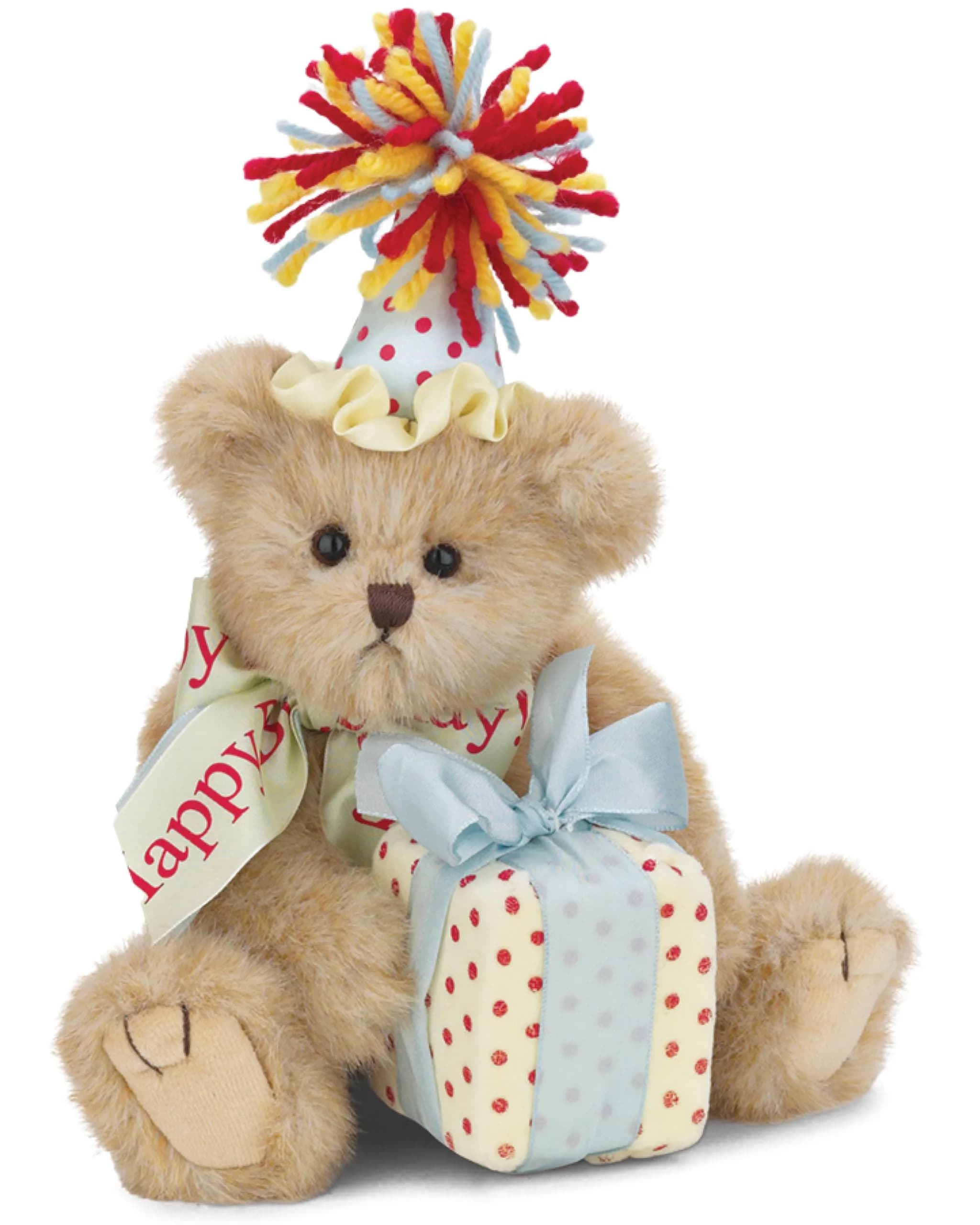 Bearington Birthday Bear Stuffed Animal 10" | Realistic Plush Teddy for Kids & Toddlers