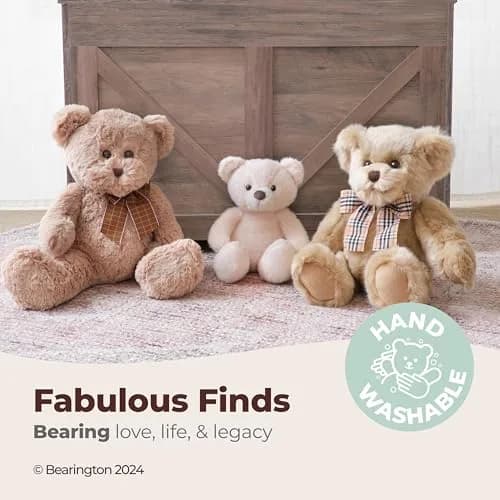 Bearington Birthday Bear Stuffed Animal 10" | Realistic Plush Teddy for Kids & Toddlers thumbnail 3