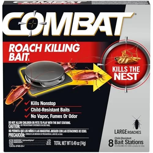 Combat Roach Killing Bait Stations for Large Roaches, Kills the Nest, 8 Count | EPA Registered Pesticide thumbnail 1