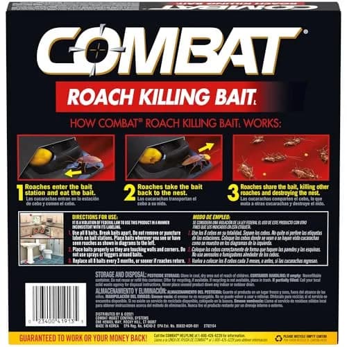 Combat Roach Killing Bait Stations for Large Roaches, Kills the Nest, 8 Count | EPA Registered Pesticide thumbnail 6