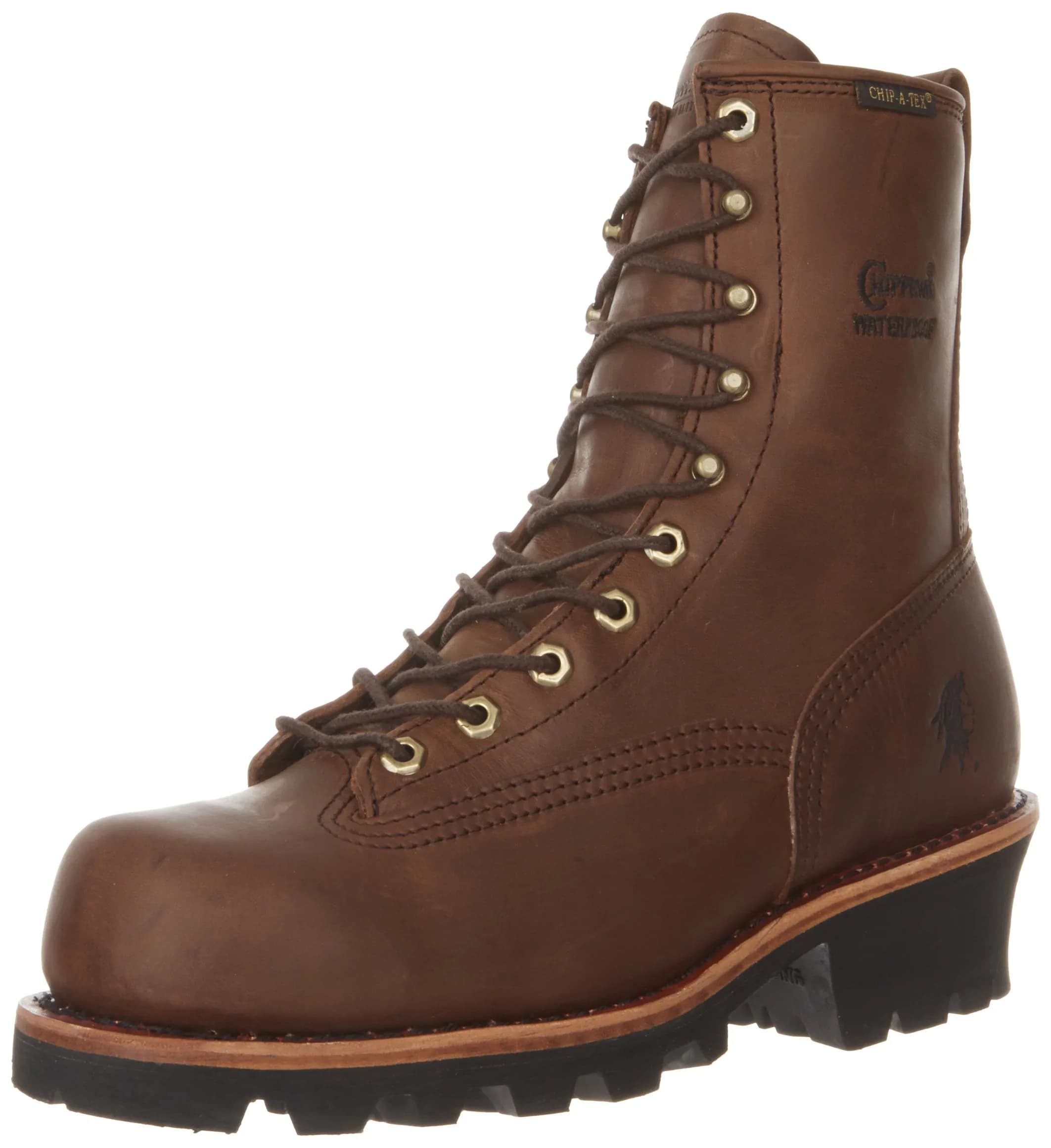 Chippewa Men's 8" Waterproof Steel Toe EH Logger Boot, Bay Apache, 10 W US | Durable Leather Work Boot