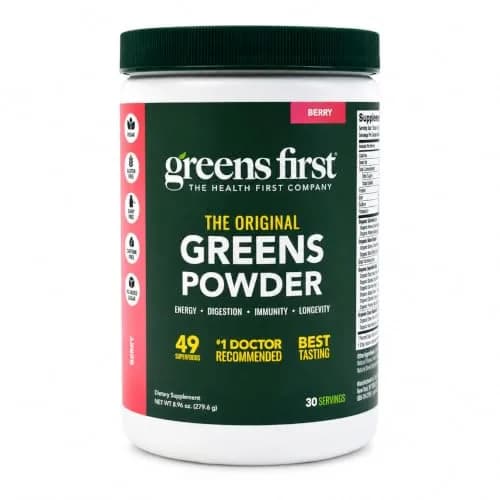 Greens First Original Greens Powder, Berry, 8.96 Ounce (Pack of 1) | 49 Superfoods & Gut Support thumbnail 1