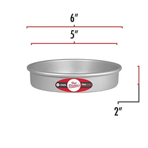 Fat Daddio's PRD-52 Anodized Aluminum Round Cake Pan 5" x 2" | Durable Bakeware for Layered Cakes & Pizzas thumbnail 3