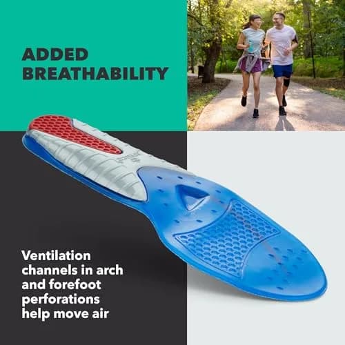 Spenco Gel Comfort Shoe Insole with Cushioning and Support, Men's 14-15.5 | Moderate arch support, breathable, APMA Seal thumbnail 7