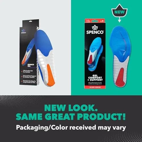 Spenco Gel Comfort Shoe Insole with Cushioning and Support, Men's 14-15.5 | Moderate arch support, breathable, APMA Seal thumbnail 2