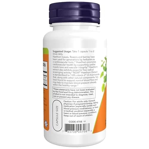 NOW Hawthorn Extract 300 mg | Supports Cardiovascular Health & Blood Flow (90 Veg Caps) thumbnail 3