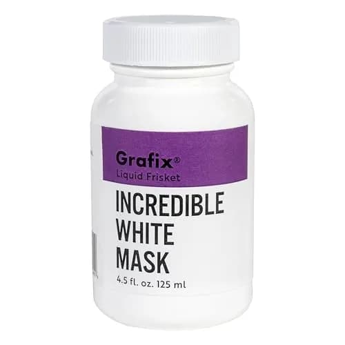 Grafix White Mask Liquid Frisket 8.5 oz | Latex Mask for Art & Crafts thumbnail 1