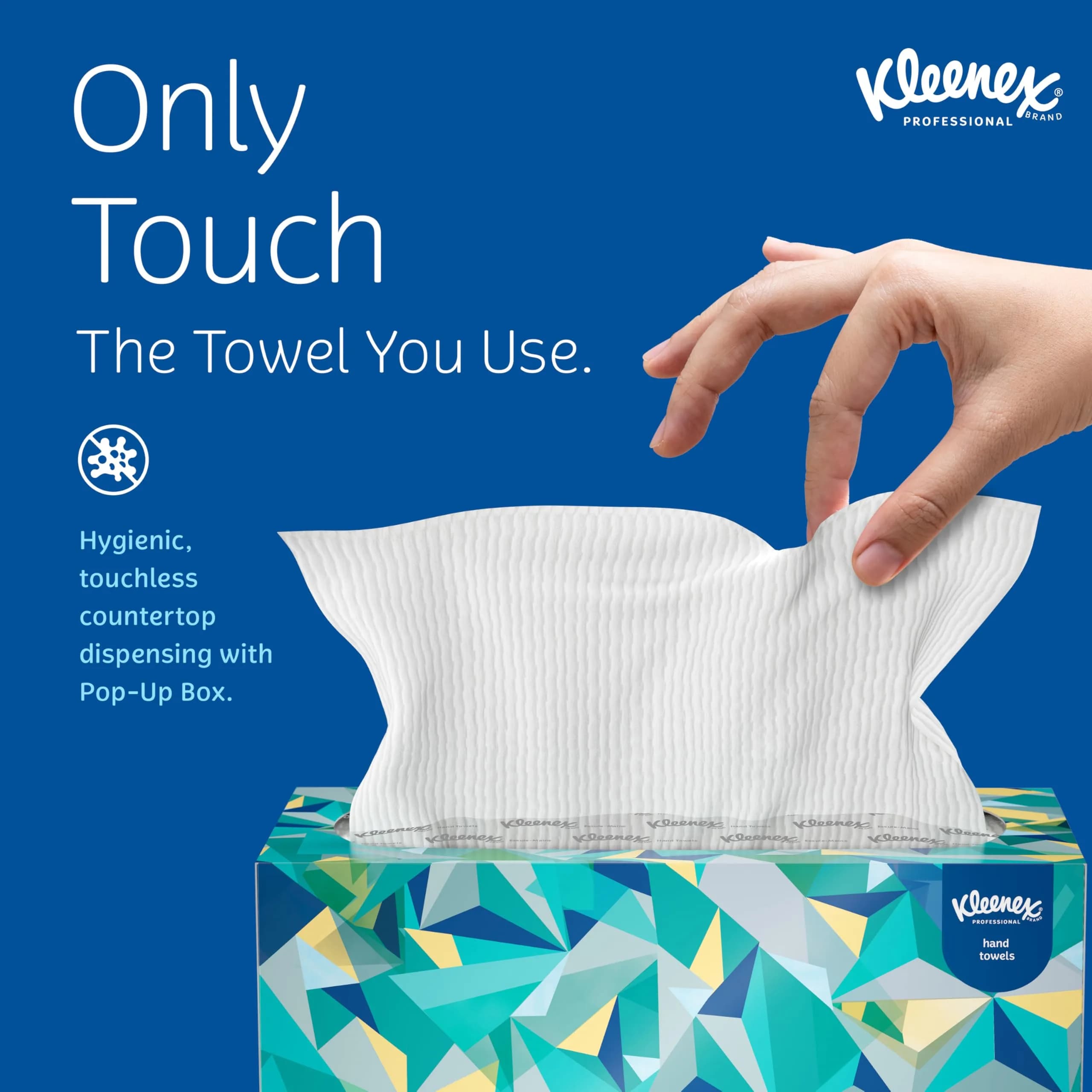 KLEENEX Pop-Up Box Hand Towels, Paper, 120 Count (Pack of 1) | Water-Resistant Coating for Moisture Protection - view 5