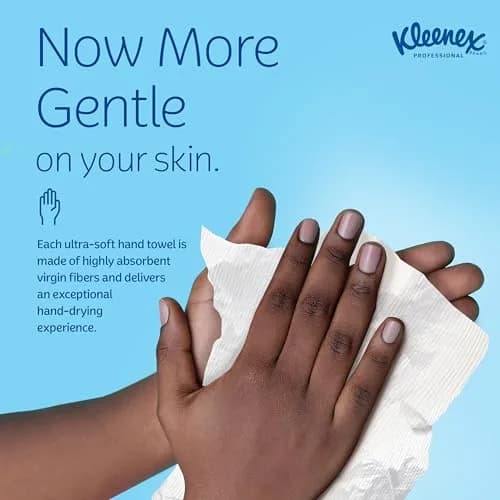 KLEENEX Pop-Up Box Hand Towels, Paper, 120 Count (Pack of 1) | Water-Resistant Coating for Moisture Protection thumbnail 6