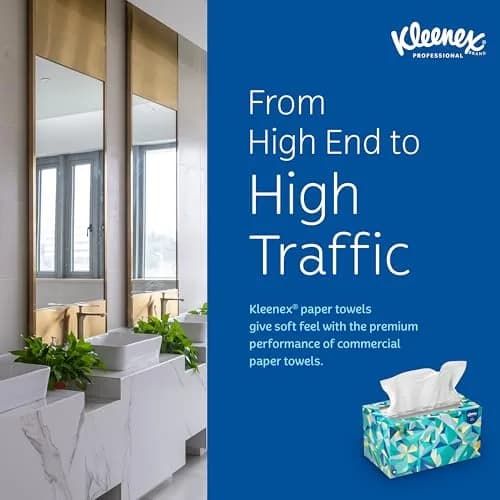 KLEENEX Pop-Up Box Hand Towels, Paper, 120 Count (Pack of 1) | Water-Resistant Coating for Moisture Protection thumbnail 8