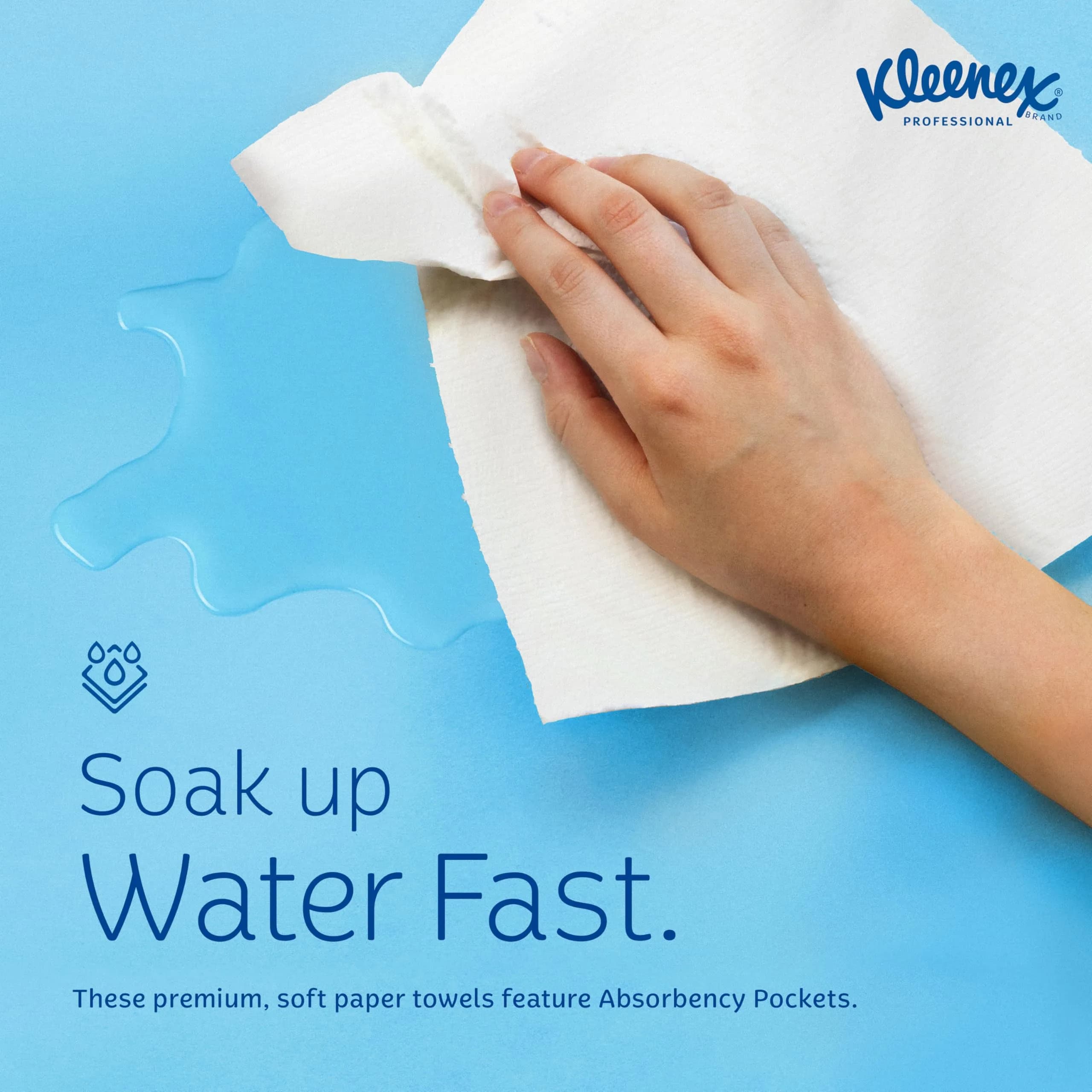 KLEENEX Pop-Up Box Hand Towels, Paper, 120 Count (Pack of 1) | Water-Resistant Coating for Moisture Protection - view 4