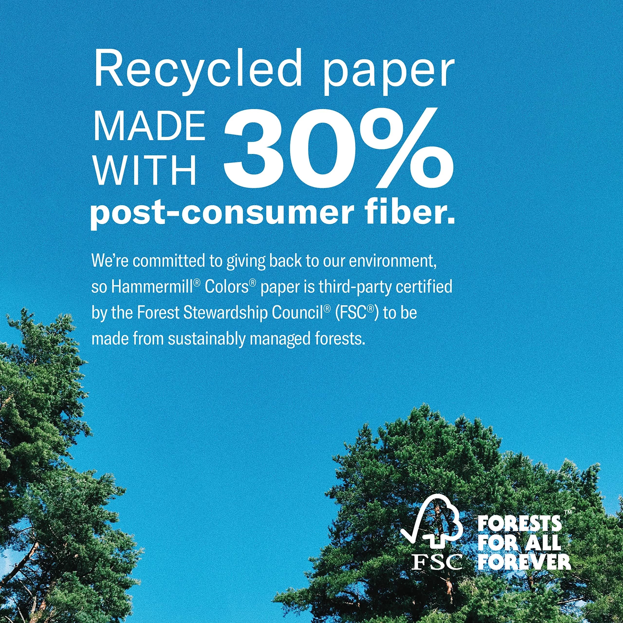 Hammermill Canary Colored Printer Paper 11 x 17-inch, 20 lb, 500 Sheets | FSC Certified, 30% Recycled Fiber - view 5