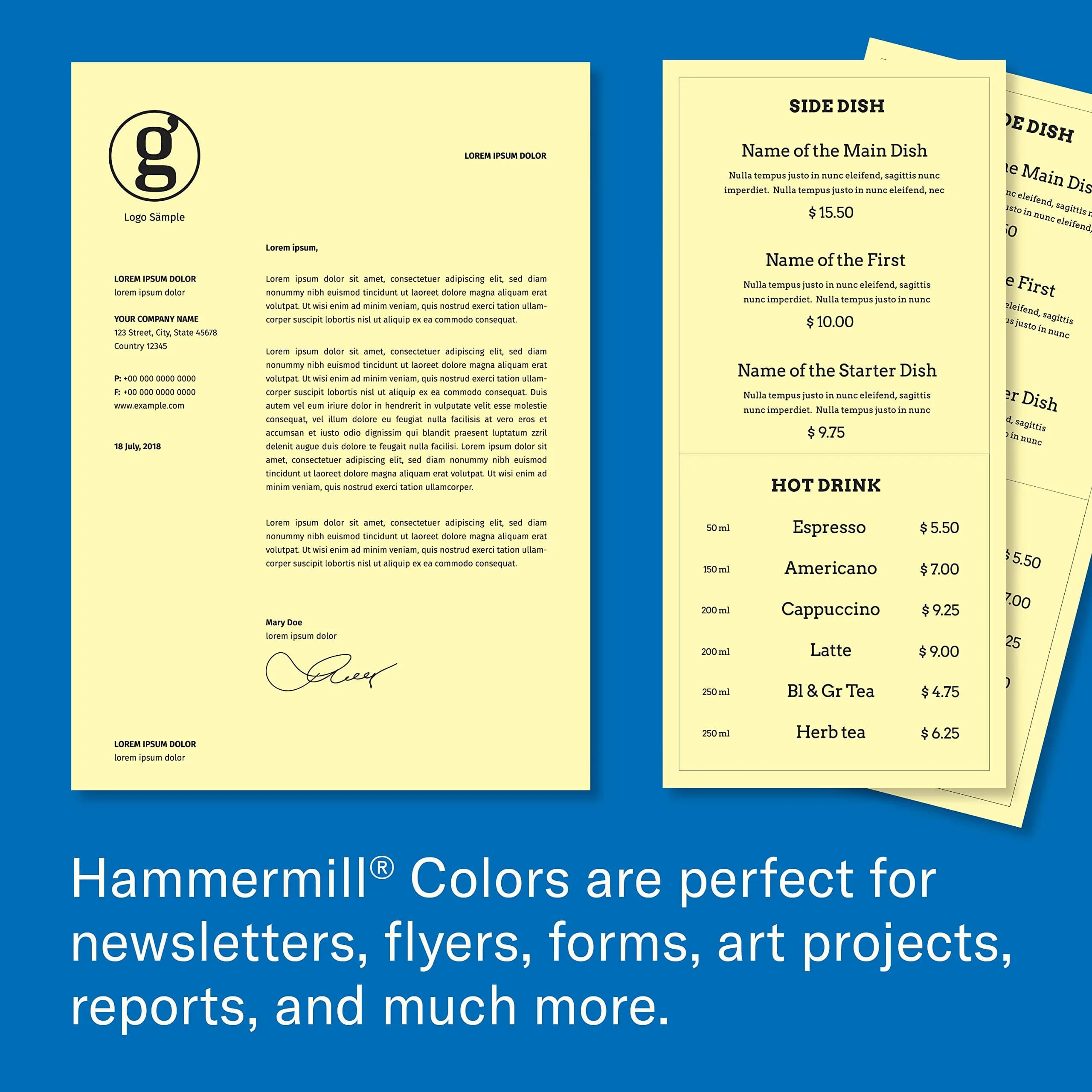 Hammermill Canary Colored Printer Paper 11 x 17-inch, 20 lb, 500 Sheets | FSC Certified, 30% Recycled Fiber - view 7