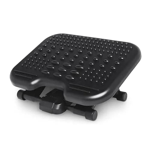 Kensington SoleMassager Rocking Footrest with Adjustable Height and Tilt | Grey Plastic thumbnail 1