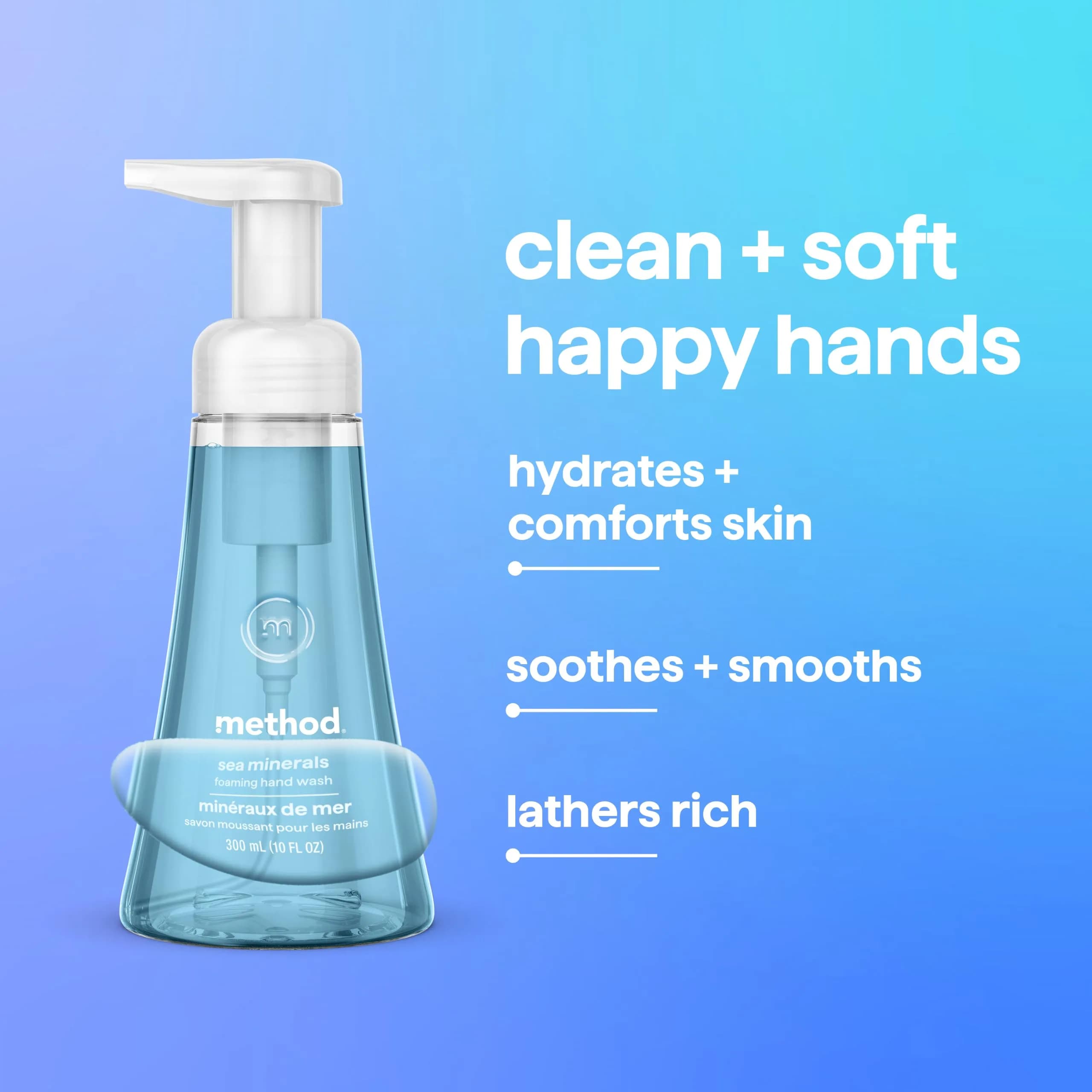 Method Foaming Hand Wash Sea Minerals 295ml (10 Fl Oz) | Gentle Cleansing & Soft Hands - view 5