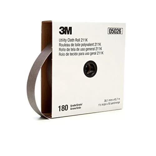 3M Utility Cloth Roll 211K 180 J-Weight 1.5 in x 50 yd | Abrasive for Metal & Wood thumbnail 1