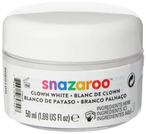 Snazaroo Face and Body Paint, Clown White, 50ml | Water-Based, Skin-Friendly Face Paint for All Occasions thumbnail 1