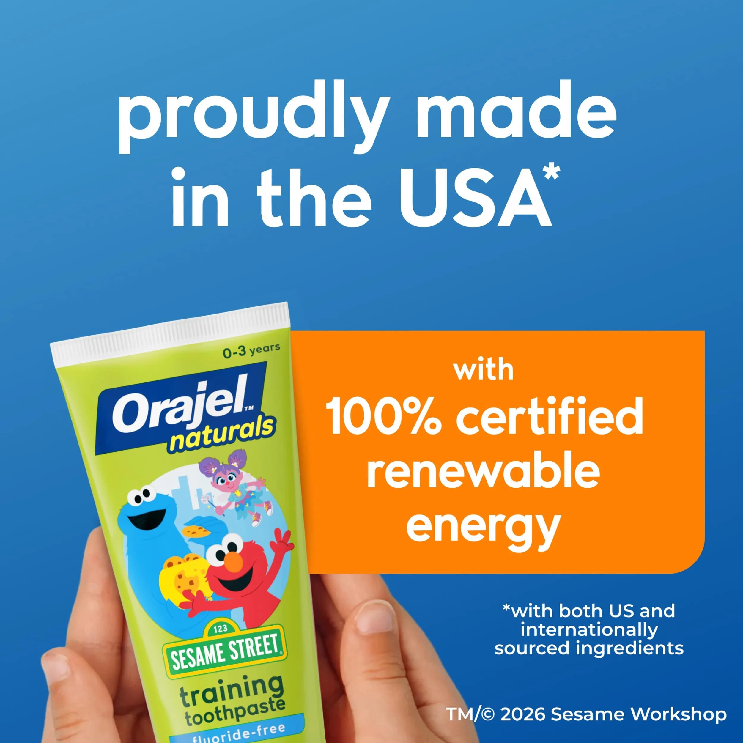 Orajel Kids Elmo Training Fluoride-Free Toothpaste, Natural Berry 1.5 oz | #1 Pediatrician Recommended Fluoride-Free Toothpaste - view 5