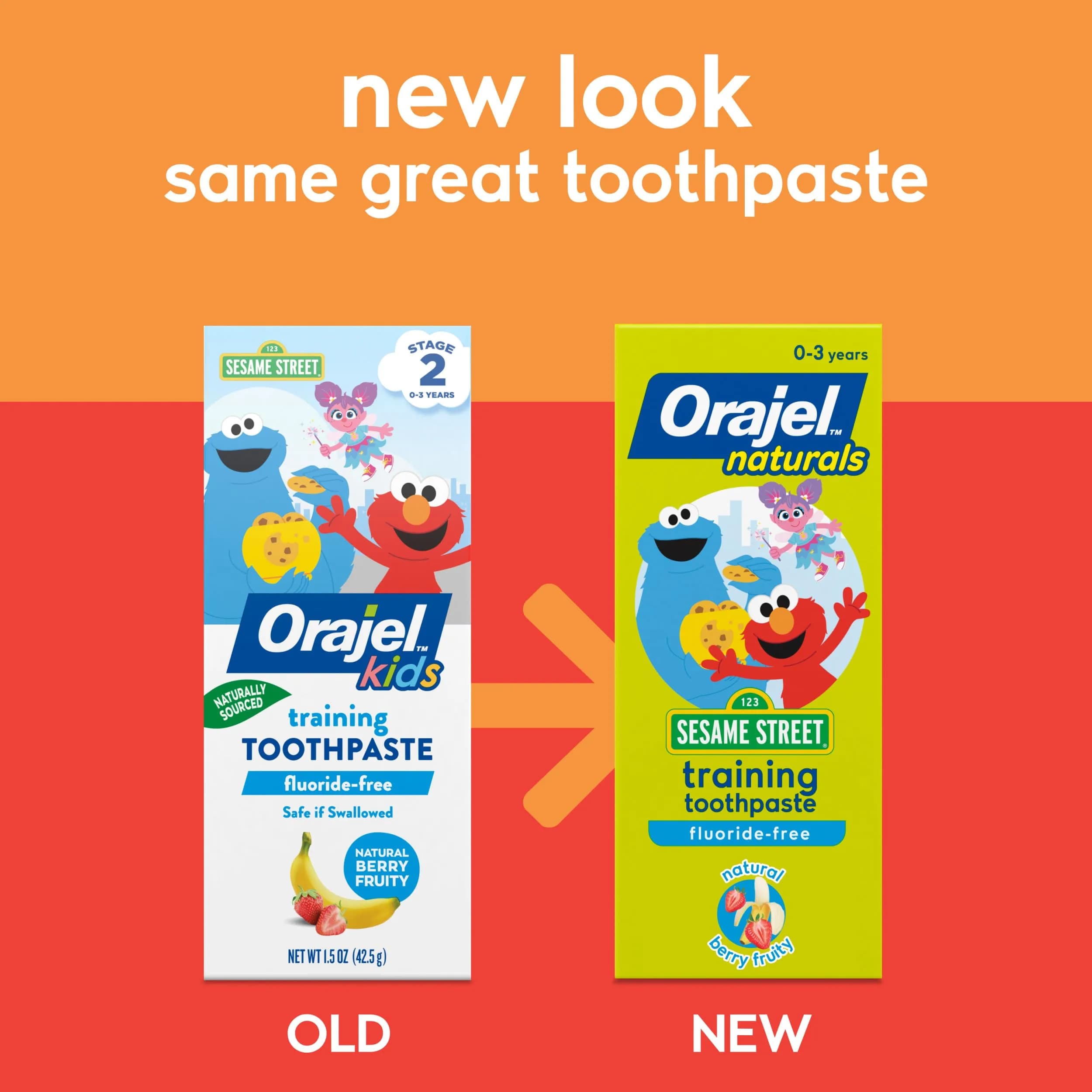 Orajel Kids Elmo Training Fluoride-Free Toothpaste, Natural Berry 1.5 oz | #1 Pediatrician Recommended Fluoride-Free Toothpaste - view 2