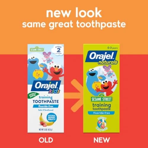 Orajel Kids Elmo Training Fluoride-Free Toothpaste, Natural Berry 1.5 oz | #1 Pediatrician Recommended Fluoride-Free Toothpaste thumbnail 2