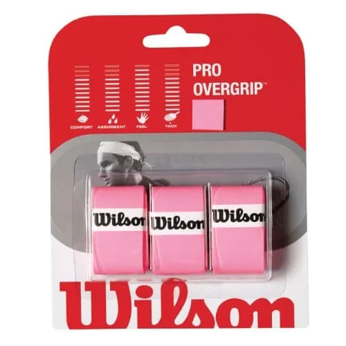 Wilson Pro Overgrip (Optic Pink) 0.6mm | Smooth Surface for Optimal Feel thumbnail 1