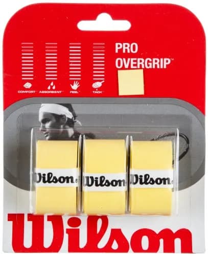 Wilson Pro Overgrip Yellow Solid | Thin High-Stretch Microfiber Felt for Optimal Feel thumbnail 1