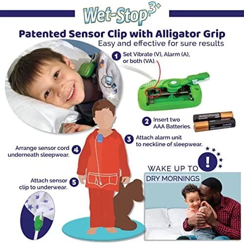 Wet-Stop 3 Bedwetting Alarm with Loud Sound & Vibration | Proven Enuresis Solution for Boys & Girls thumbnail 2