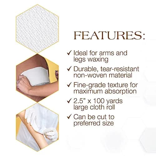 GIGI Natural Muslin Epilating Roll for Hair Removal 2.5" x 100 Yds | Salon-Quality, Shred-Resistant Cloth for All Body Areas thumbnail 4