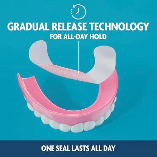 Sea-Bond Denture Adhesive Seals Original Uppers 15 Count (0.2 oz) | Zinc-Free All-Day Hold thumbnail 3