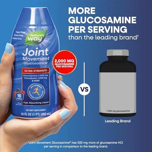 Nature's Way Joint Movement Glucosamine Liquid, Chondroitin, Berry, 473ml (16 Fl Oz) | Ultra-Strength Joint Support Formula thumbnail 5