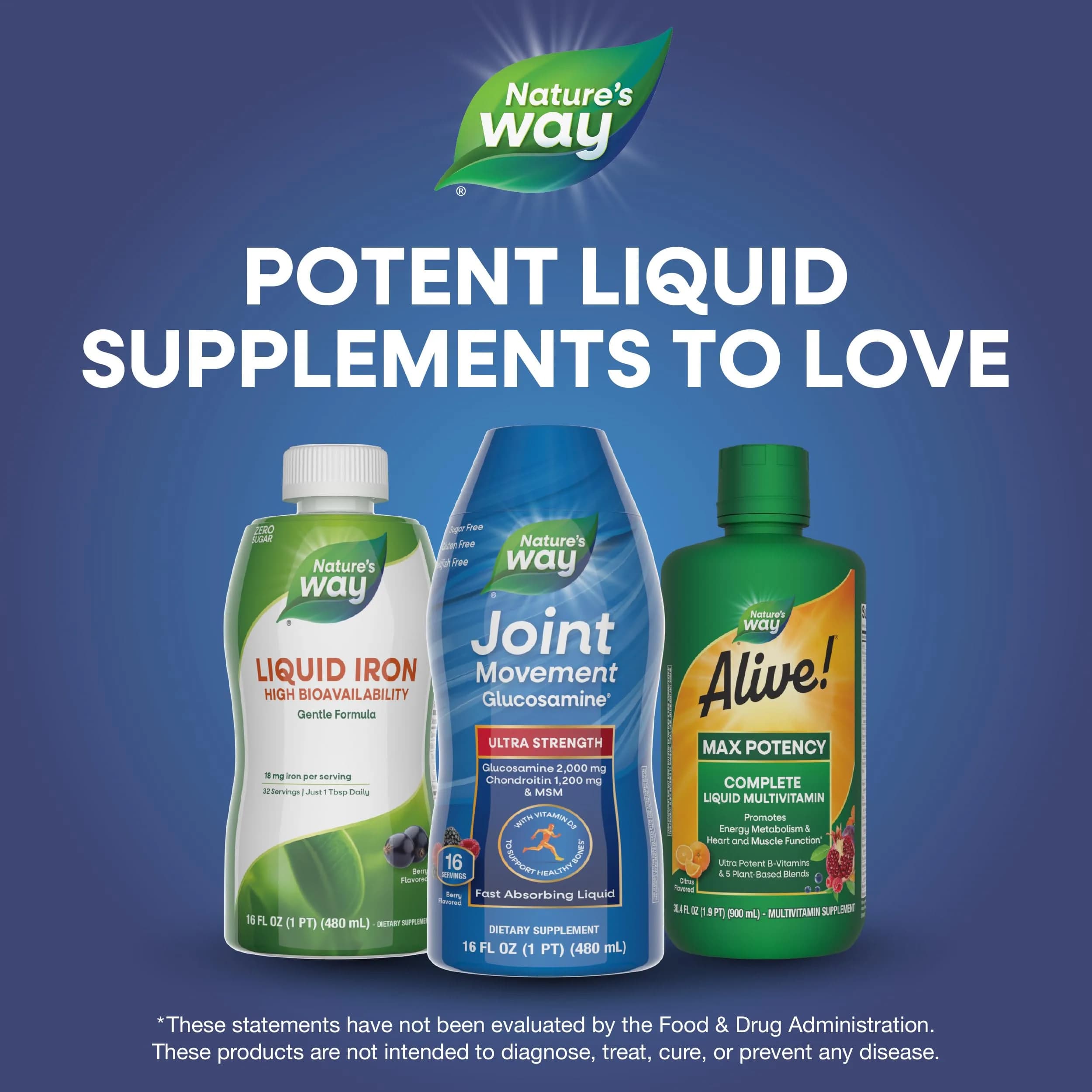 Nature's Way Joint Movement Glucosamine Liquid, Chondroitin, Berry, 473ml (16 Fl Oz) | Ultra-Strength Joint Support Formula - view 8