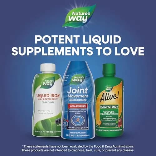 Nature's Way Joint Movement Glucosamine Liquid, Chondroitin, Berry, 473ml (16 Fl Oz) | Ultra-Strength Joint Support Formula thumbnail 8