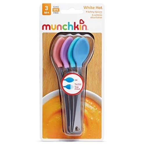 Munchkin White Hot Safety Baby Spoons, 4 Pack | Heat Sensor, Soft Tips, Bright Colors, 3+ Months thumbnail 5