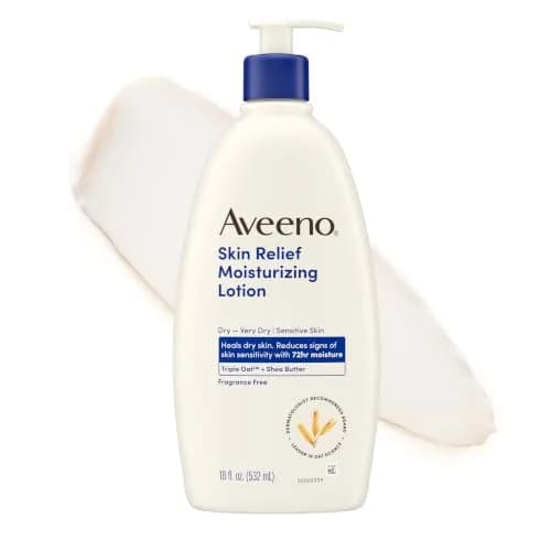 Aveeno Skin Relief Moisturizing Body Lotion 532ml (18 Fl Oz) | Fragrance-Free for Very Dry, Sensitive Skin — Skin Relief Lotion