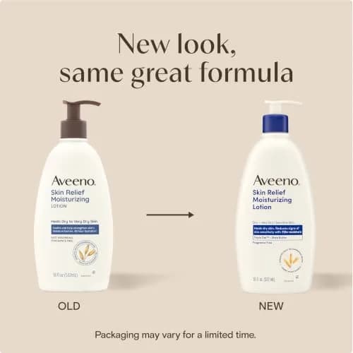 Aveeno Skin Relief Moisturizing Body Lotion 532ml (18 Fl Oz) | Fragrance-Free for Very Dry, Sensitive Skin thumbnail 2