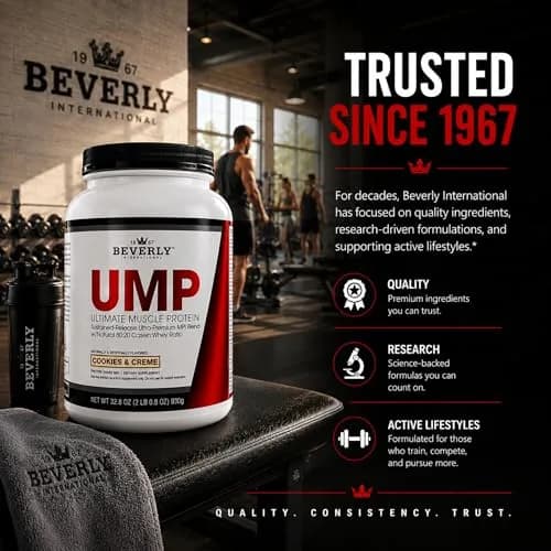Beverly International UMP Protein Powder, Cookies & Cream | Supports Lean Muscle & Fat Burn | 32.8 oz thumbnail 4