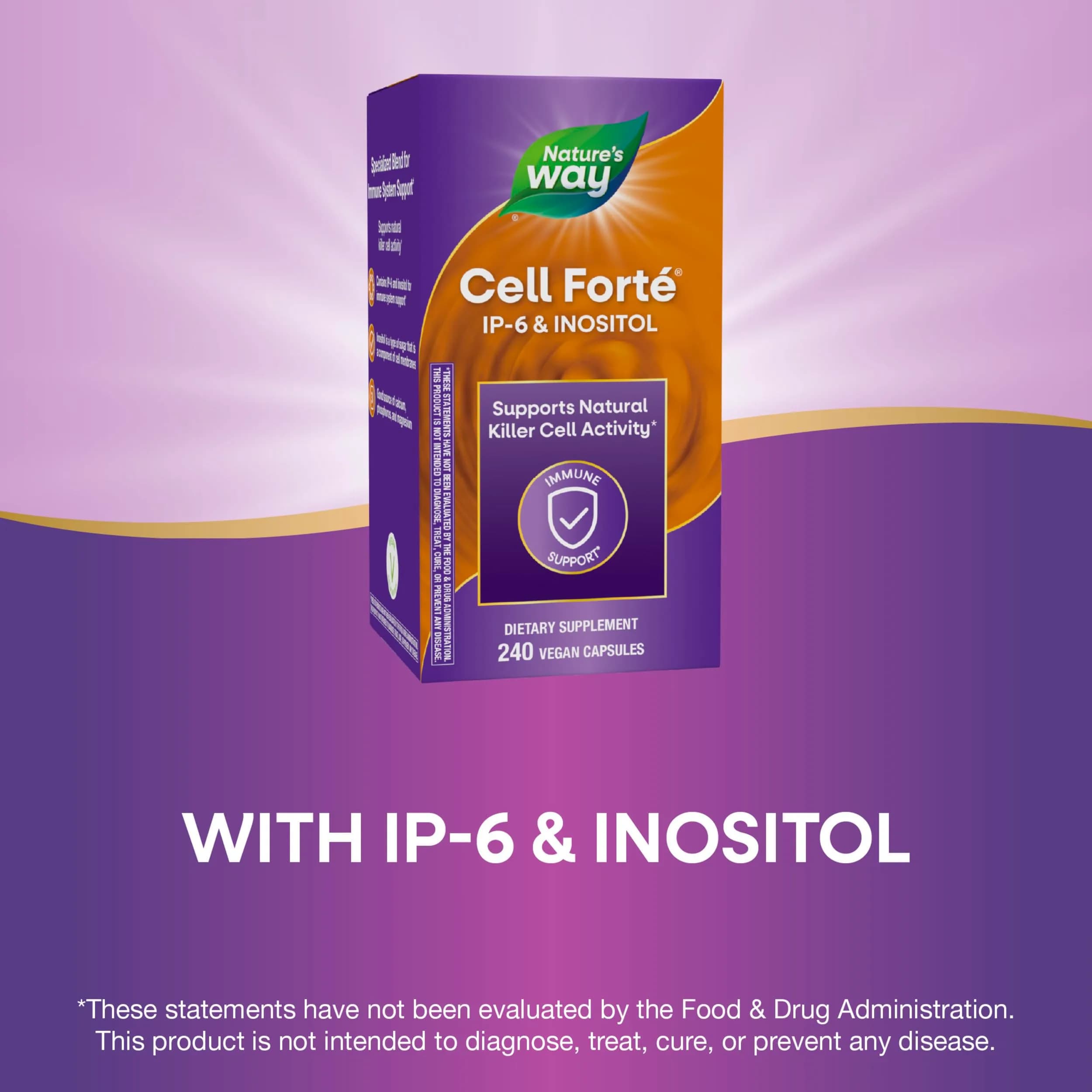 Nature's Way Cell Forté IP-6 & Inositol Immune Support Capsules 240 Count | Supports Immune System - view 3