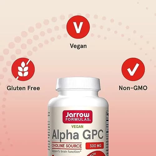 Jarrow Formulas Alpha GPC 300mg Veggie Capsules | Supports Brain Function thumbnail 5